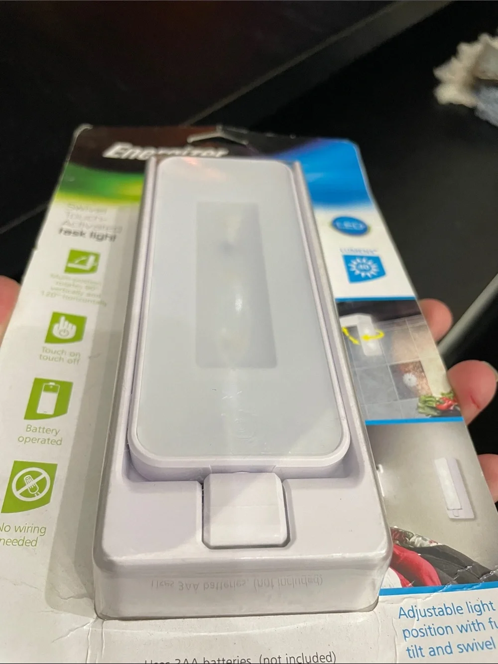 Energizer White LED Swivel Touch-Activated Task Light